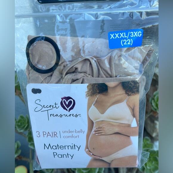 Secret Treasures 3-pair maternity underbelly panties size 22 (XXXL) NEW - Picture 2 of 9